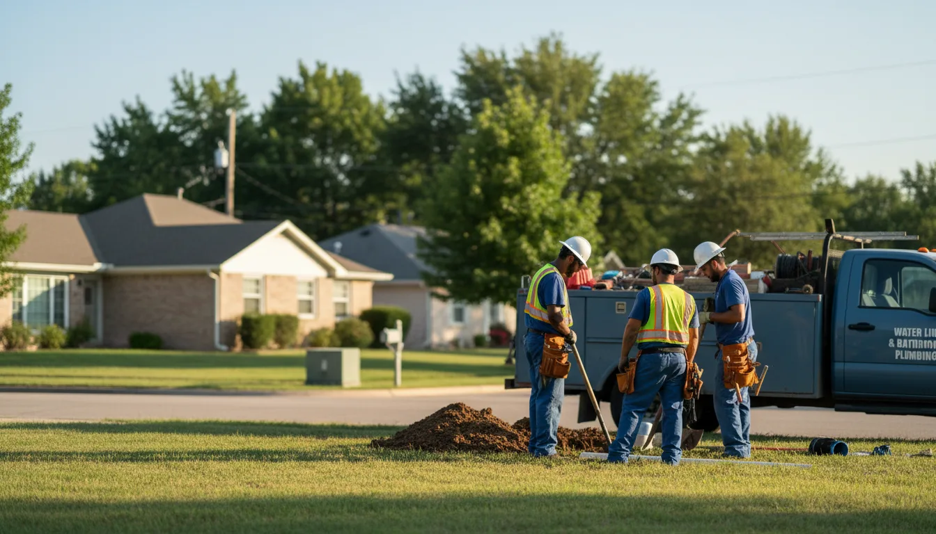Residential water line and bathroom plumbing service in West Suffield, CT